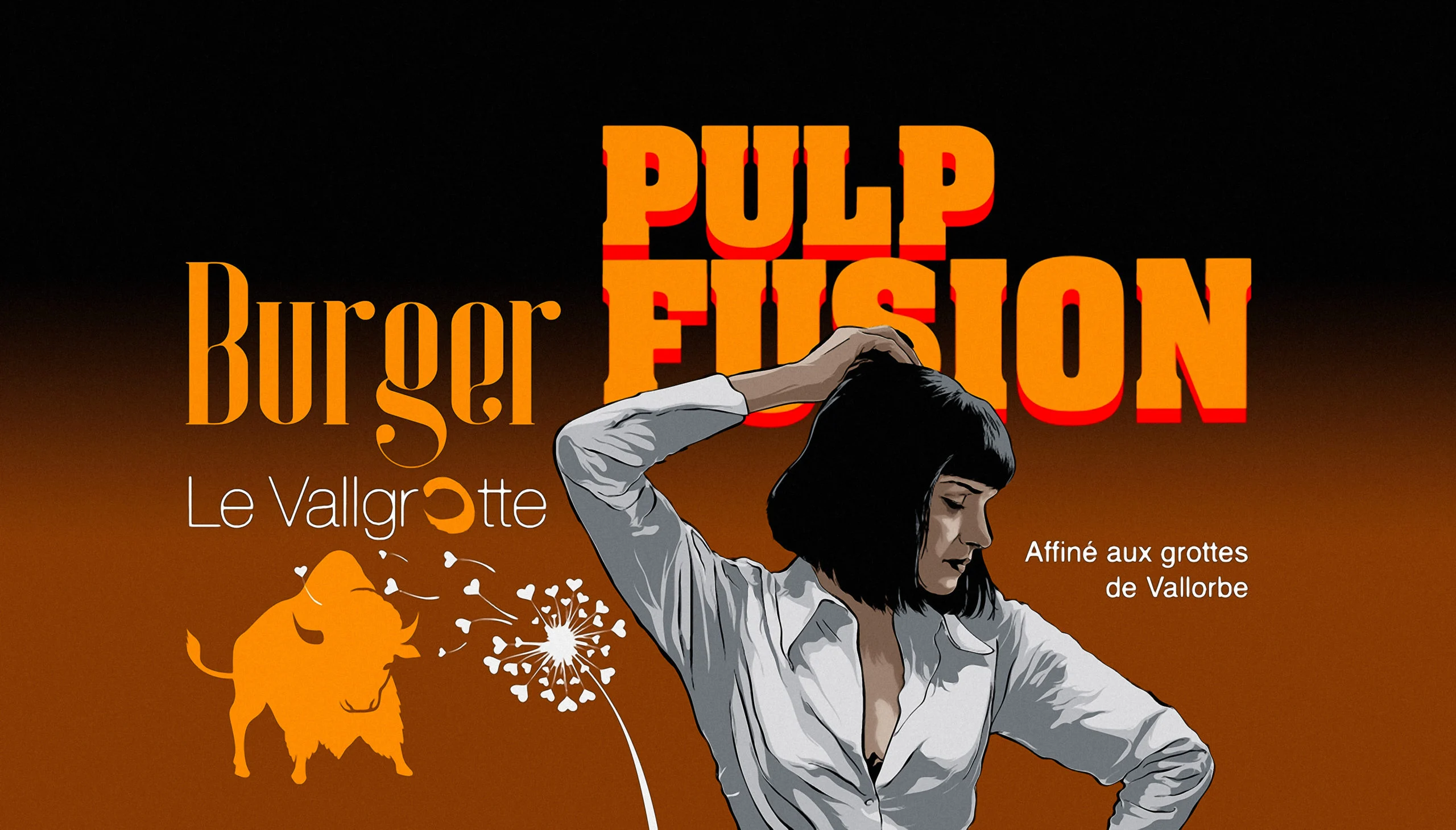 Pulp Fusion — visuel de création original Fusion Burger